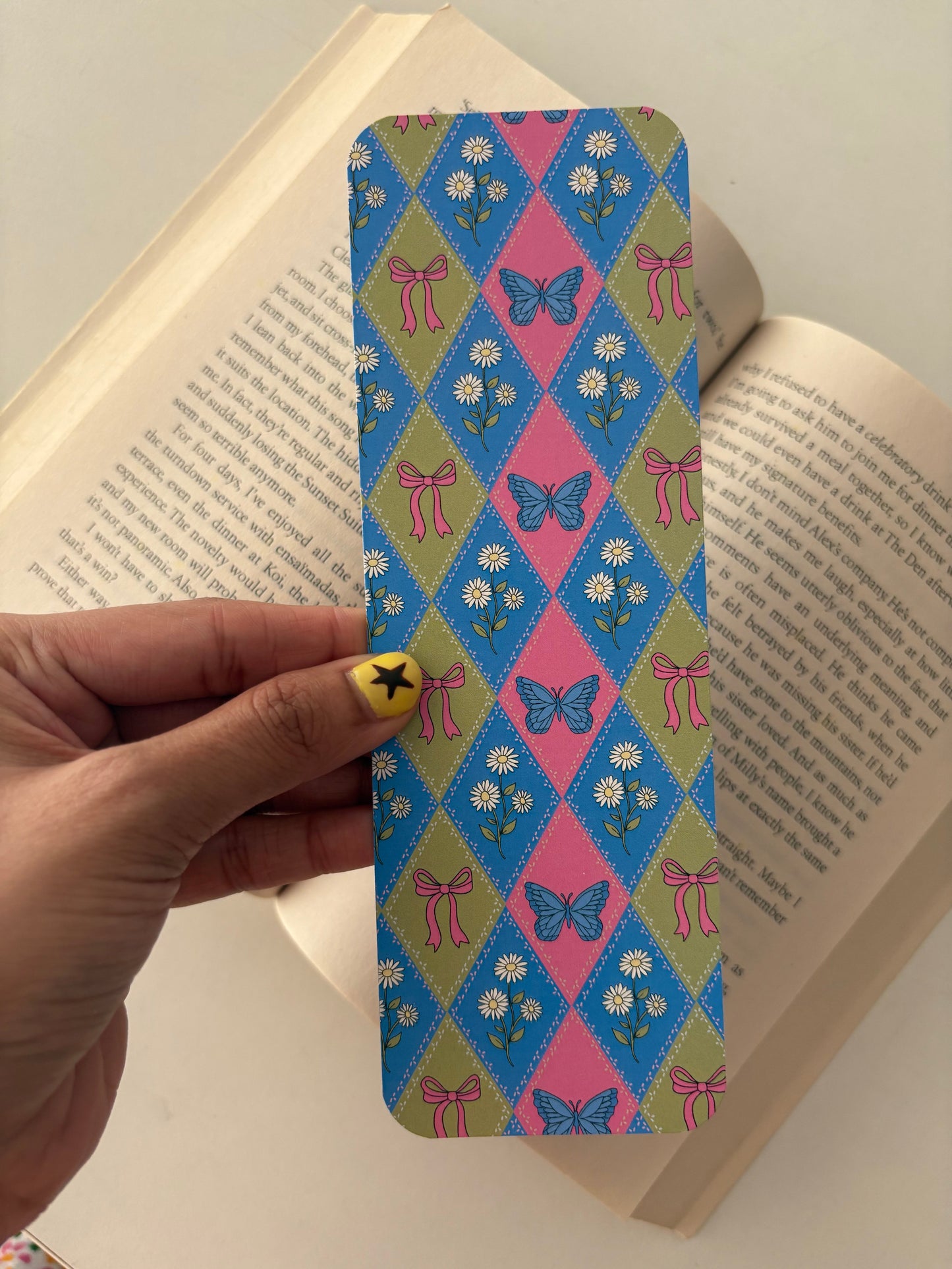 Spring Floral Pattern bookmark, Spring butterfly pattern bookmark, spring Umbrellas bookmark