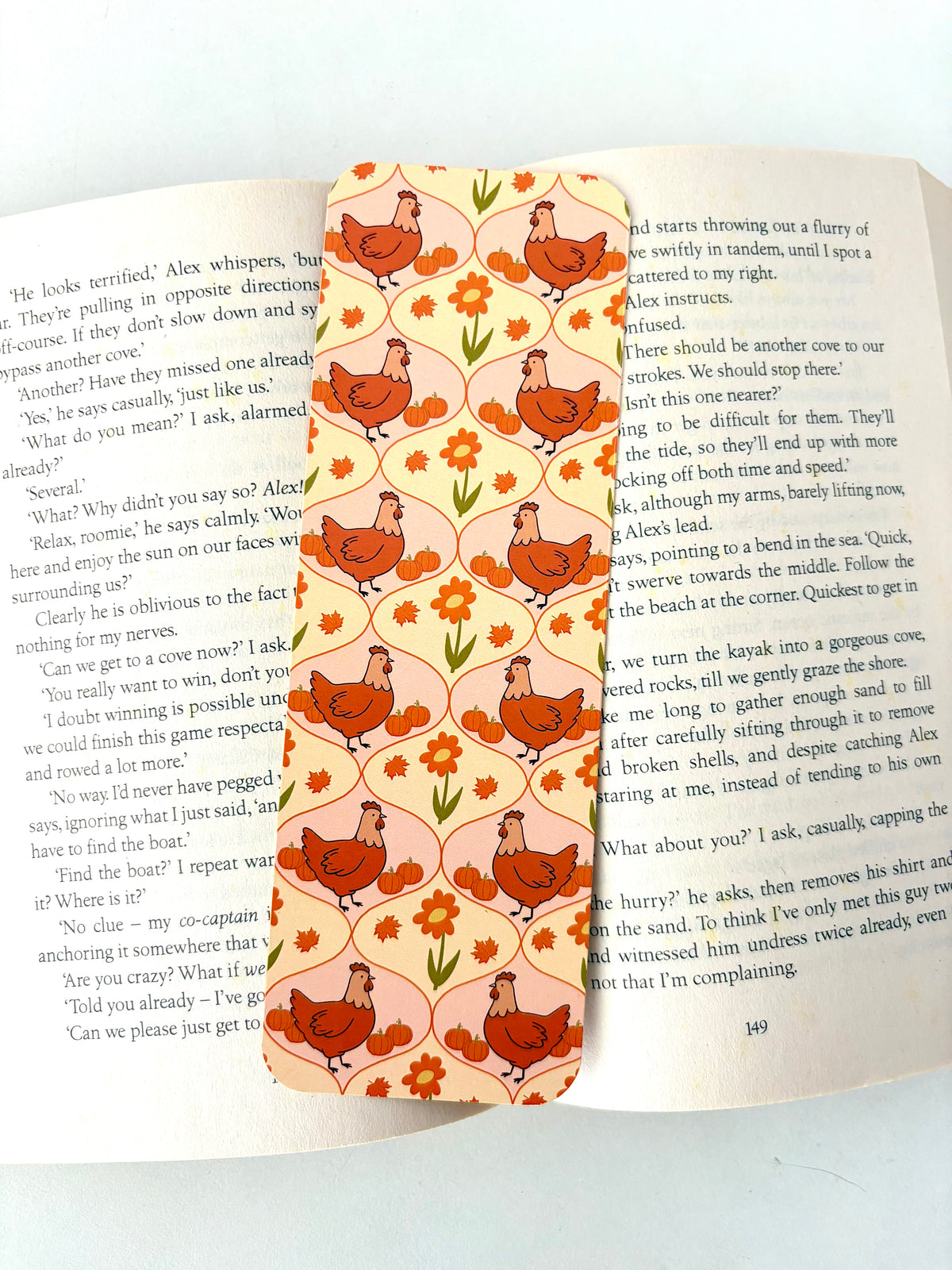 Autumn Silly Goose Bookmark, Chickens Bookmark