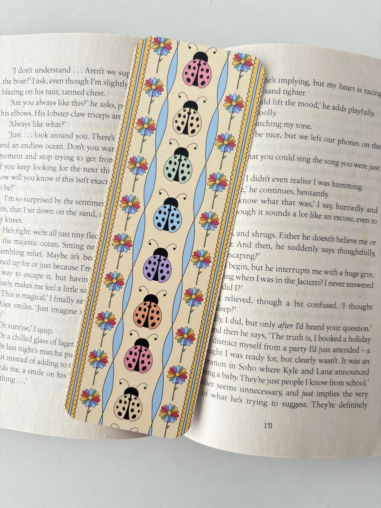 Pride parade goose bookmark, Pride love bug bookmark