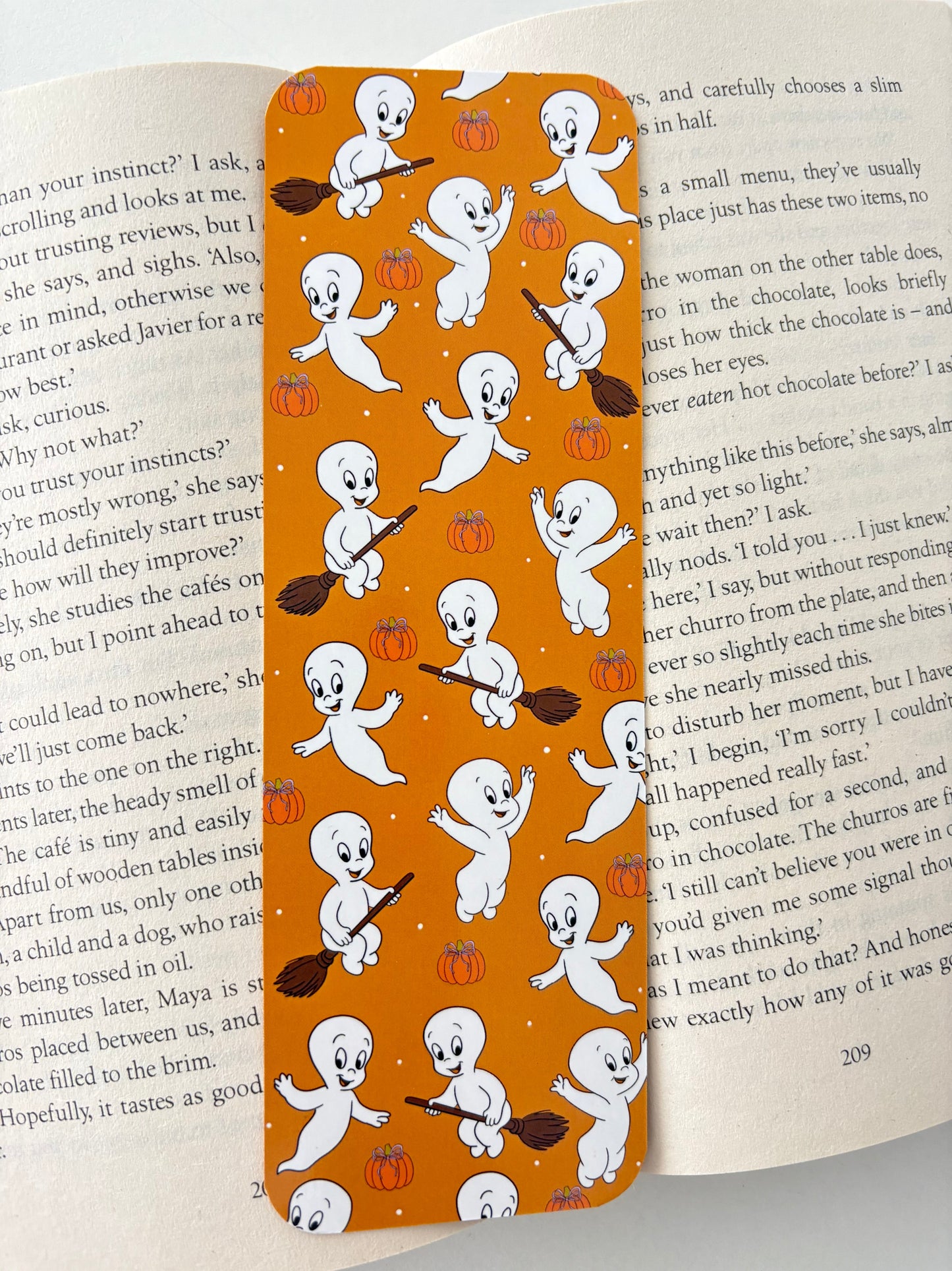 Ghost face bookmark, Casper bookmark