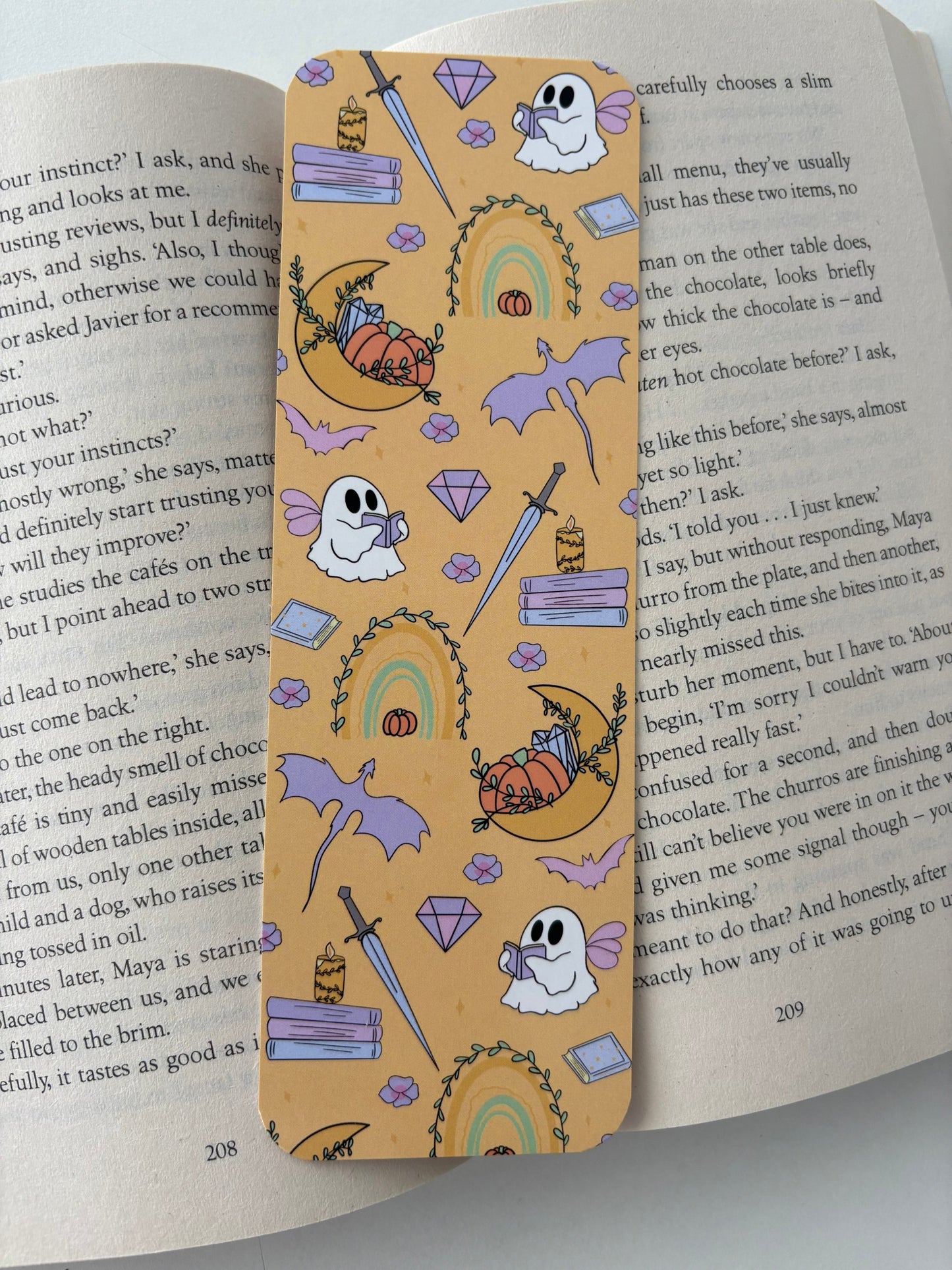 Haunted by fantasy reads bookmark, fantasy pattern bookmark