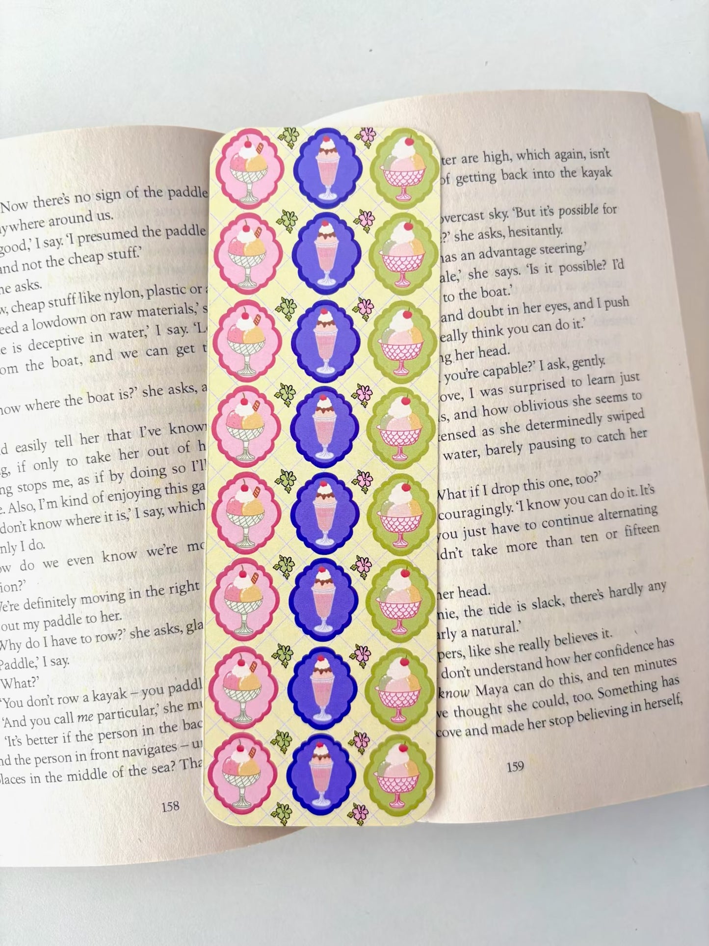 Ice Cream pattern bookmark