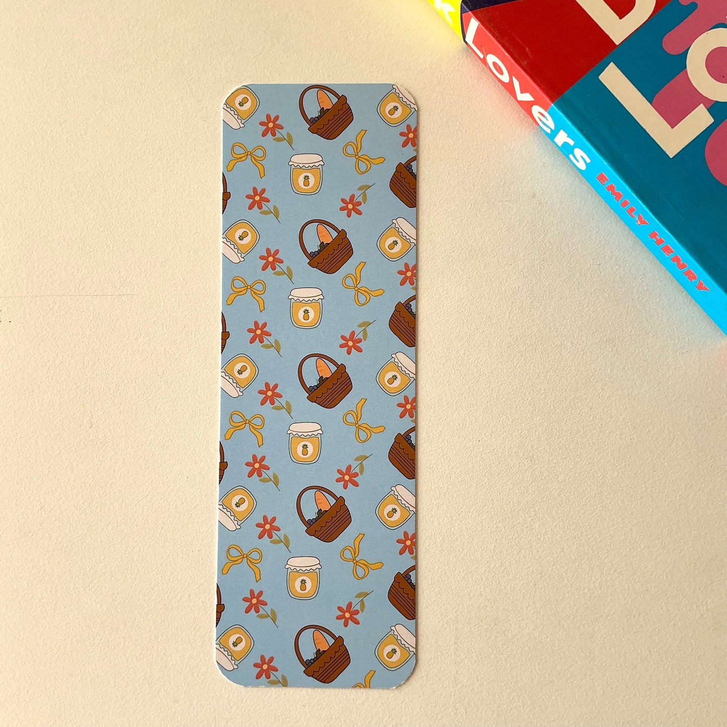 Picnic Bookmark, Jam Bookmark, Bow Bookmark