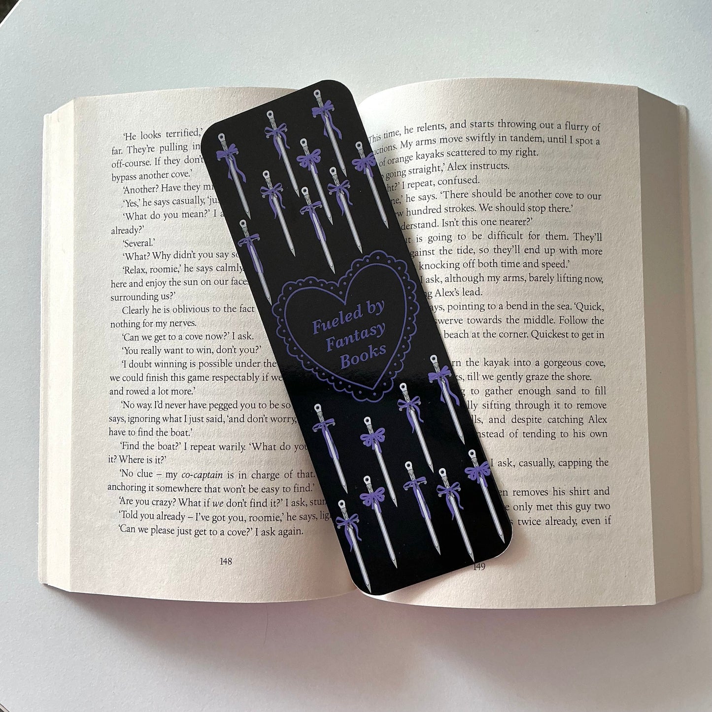 Guest check bookmark, Fueled by fantasy books bookmark