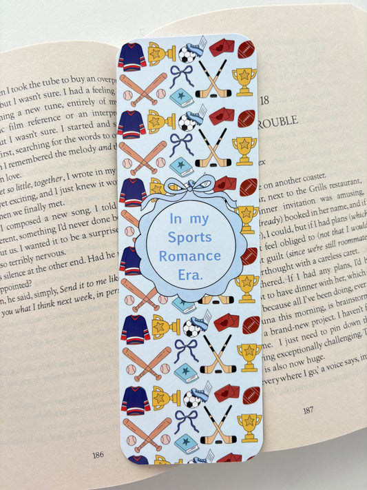 In my sports romance era bookmarks, Pack of 2