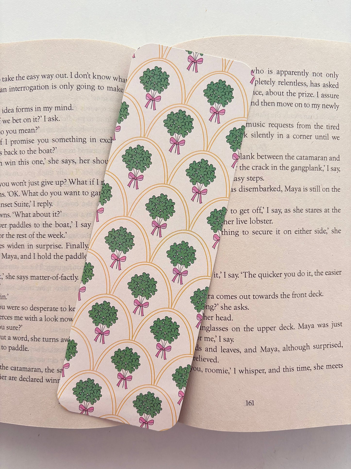 Clover Bouquet Bookmark, Clover Smiley bookmark