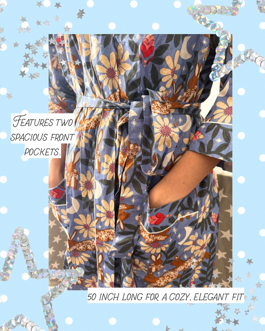 Whimsical Cottagecore Robe (blue)