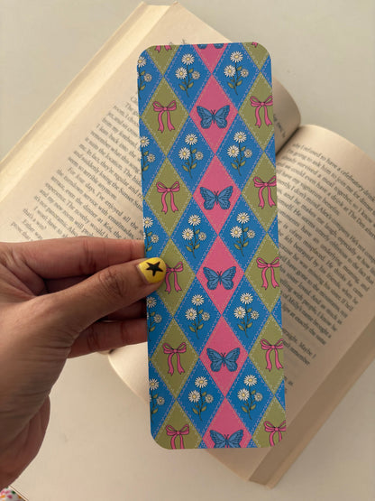 Spring Floral Pattern bookmark, Spring butterfly pattern bookmark, spring Umbrellas bookmark