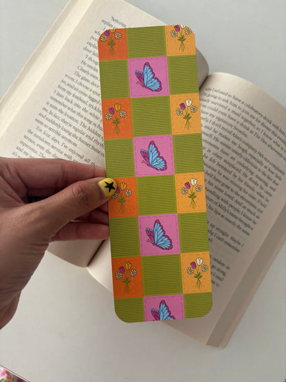 Spring Floral Pattern bookmark, Spring butterfly pattern bookmark, spring Umbrellas bookmark