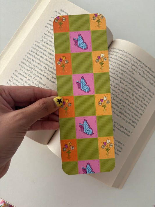 Spring Floral Pattern bookmark, Spring butterfly pattern bookmark, spring Umbrellas bookmark