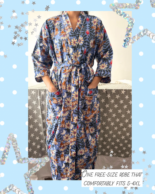 Whimsical Cottagecore Robe (blue)
