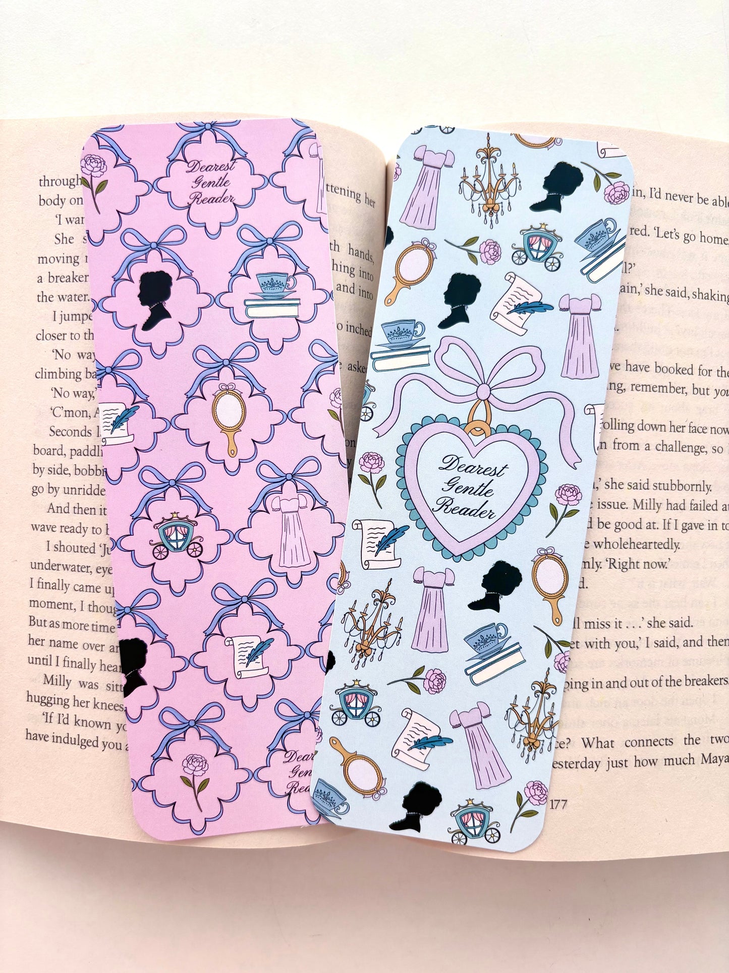 Pack of 2 Bridgértòn bookmarks, Regency Bookmarks