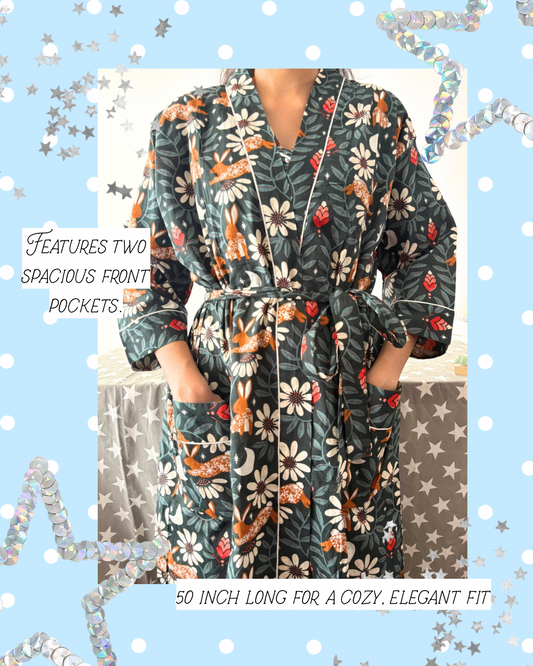 Whimsical Cottagecore Robe (Green)