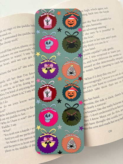Merry Creepmas bookmark , Creepmas ornaments bookmark, Creepmas pattern bookmark