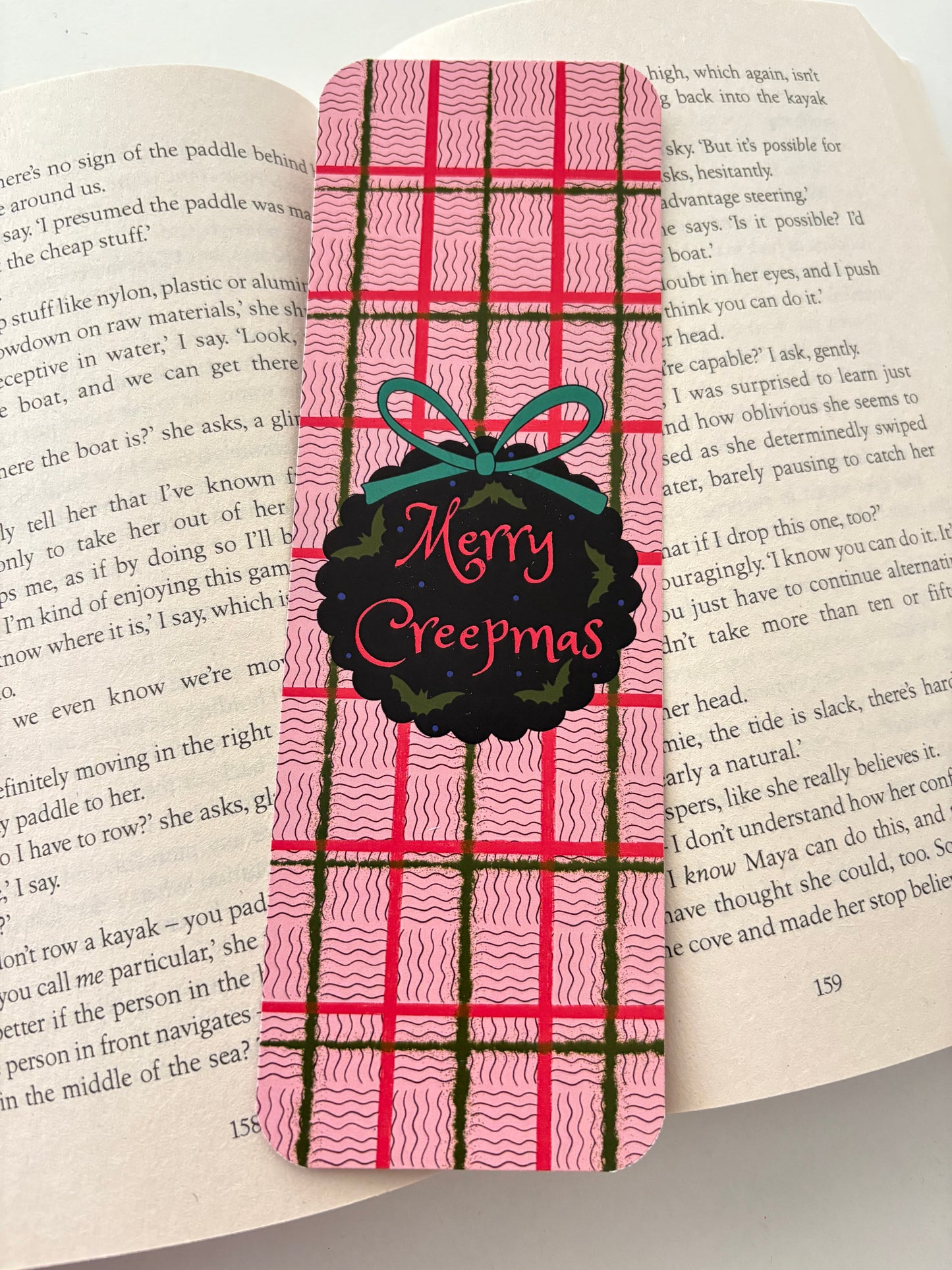 Merry Creepmas bookmark , Creepmas ornaments bookmark, Creepmas pattern bookmark