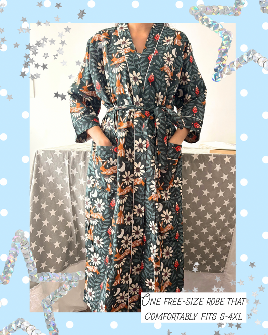 Whimsical Cottagecore Robe (Green)
