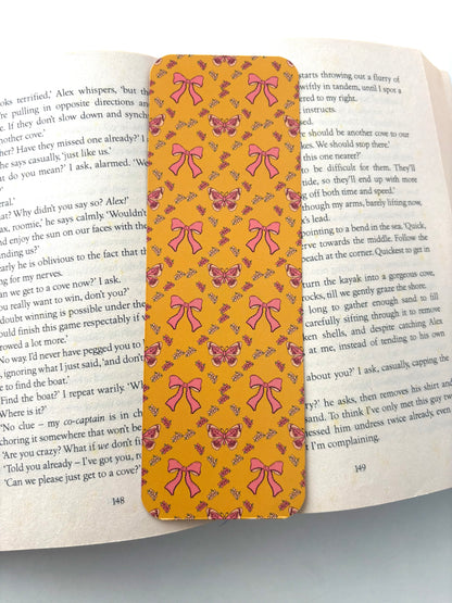 Autumn Bows & flowers Bookmark
