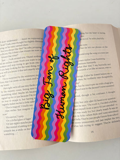 Big fan of human rights bookmark, Y’all means All bookmark, Safe space bookmark