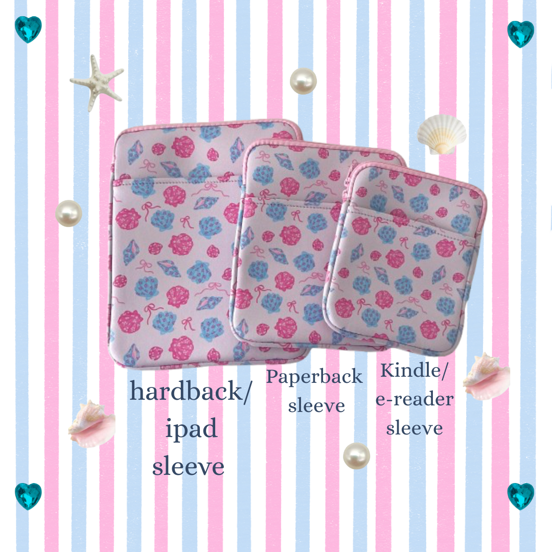 Coastal Kindle sleeve, Book sleeve, Hardback sleeve, e-reader sleeve, IPad Sleeve