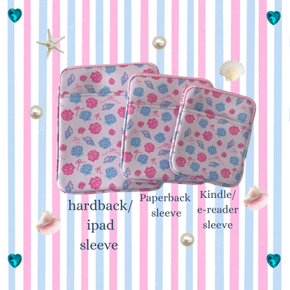 Coastal Kindle sleeve, Book sleeve, Hardback sleeve, e-reader sleeve, IPad Sleeve