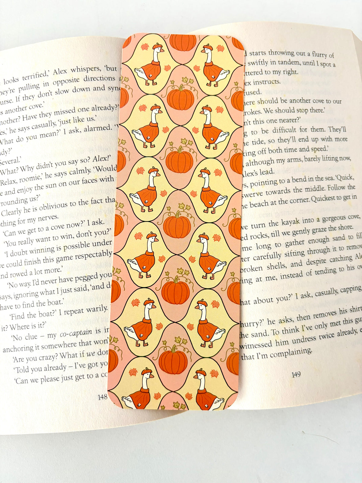 Autumn Silly Goose Bookmark, Chickens Bookmark