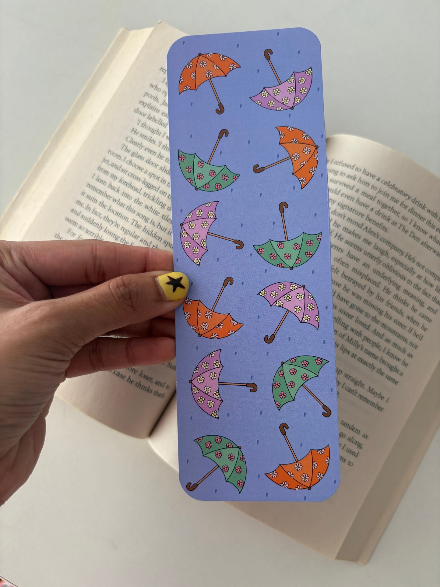 Spring Floral Pattern bookmark, Spring butterfly pattern bookmark, spring Umbrellas bookmark