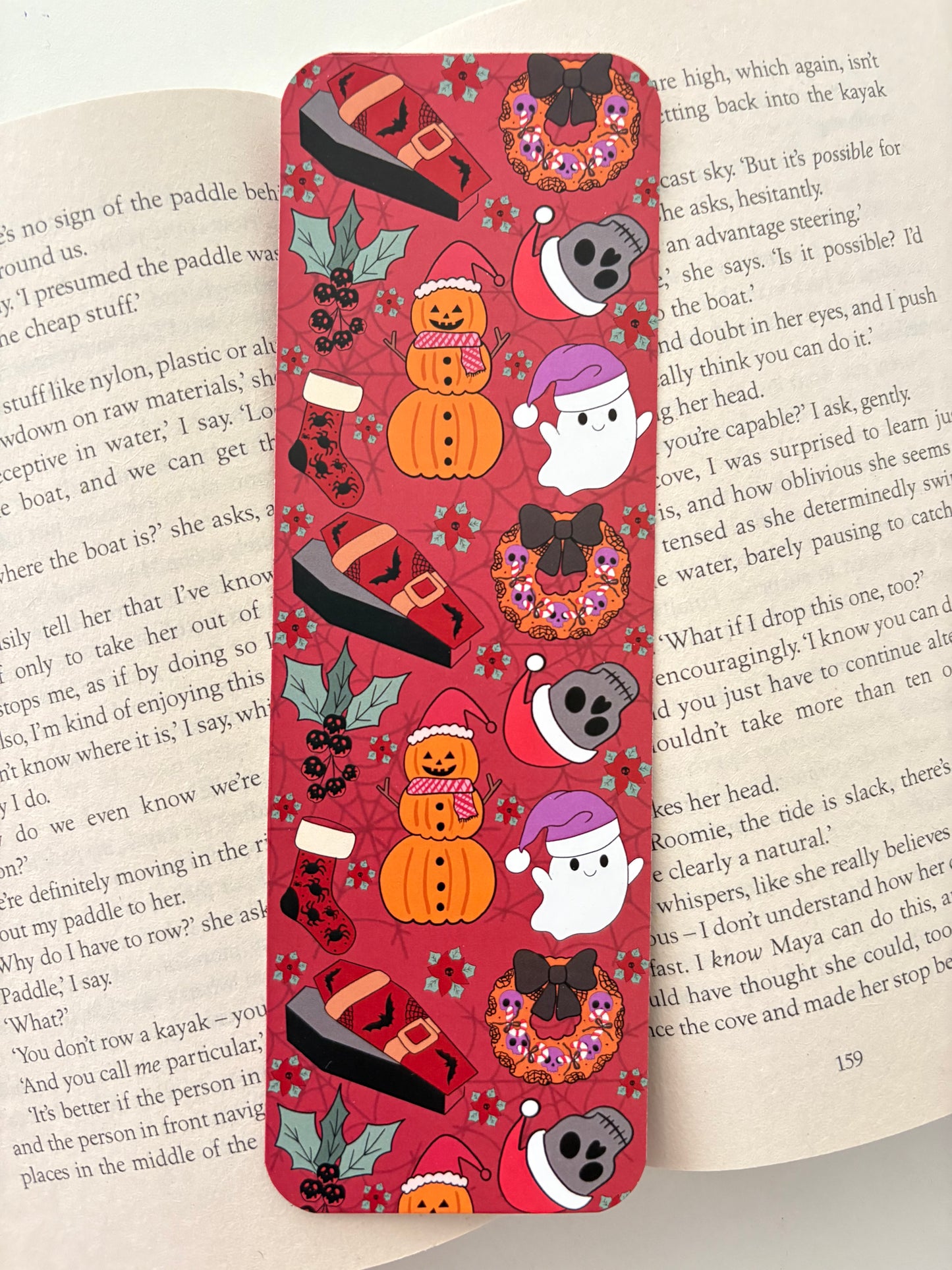 Merry Creepmas bookmark , Creepmas ornaments bookmark, Creepmas pattern bookmark