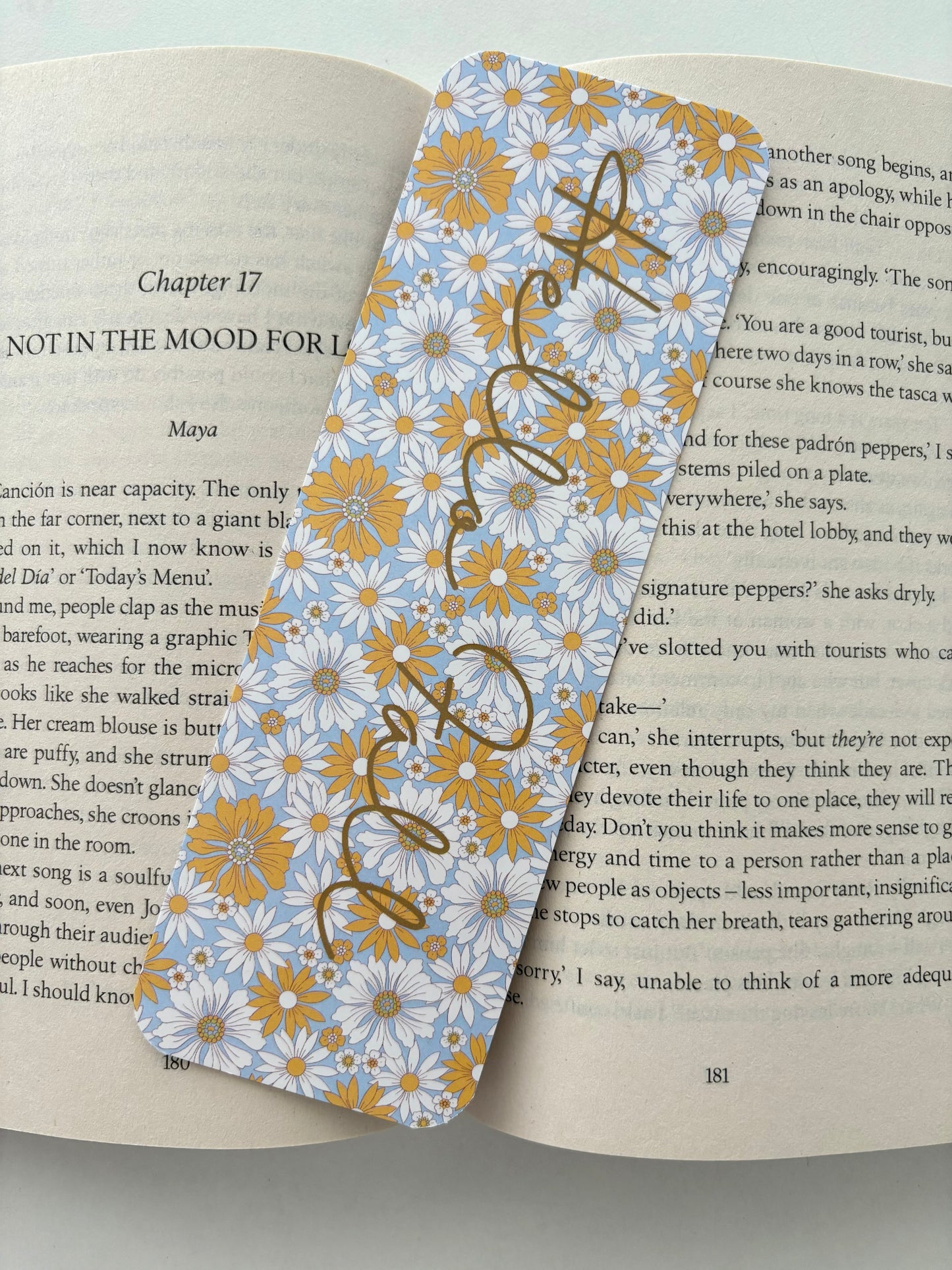 Hello fall floral bookmark, Autumn sweaters bookmark