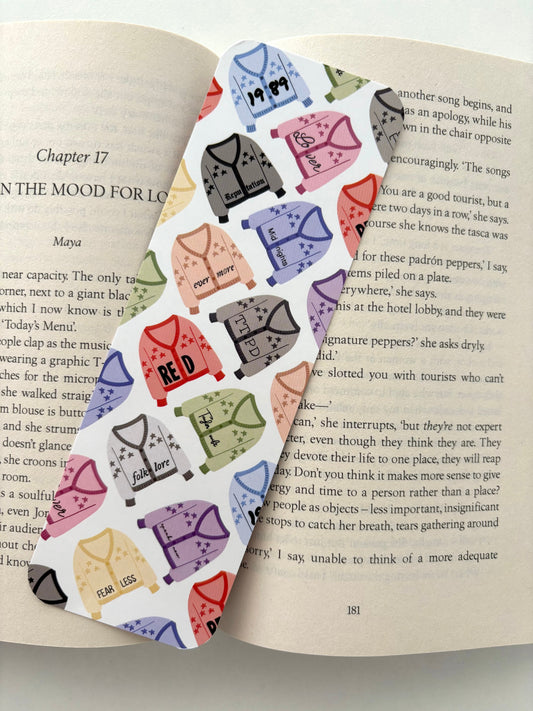 Swiftie sweaters bookmark