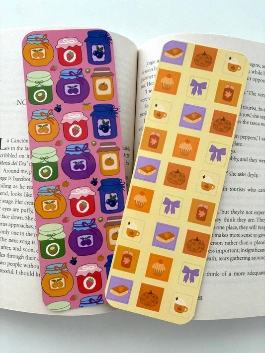 Jam bookmark, fall pattern bookmark