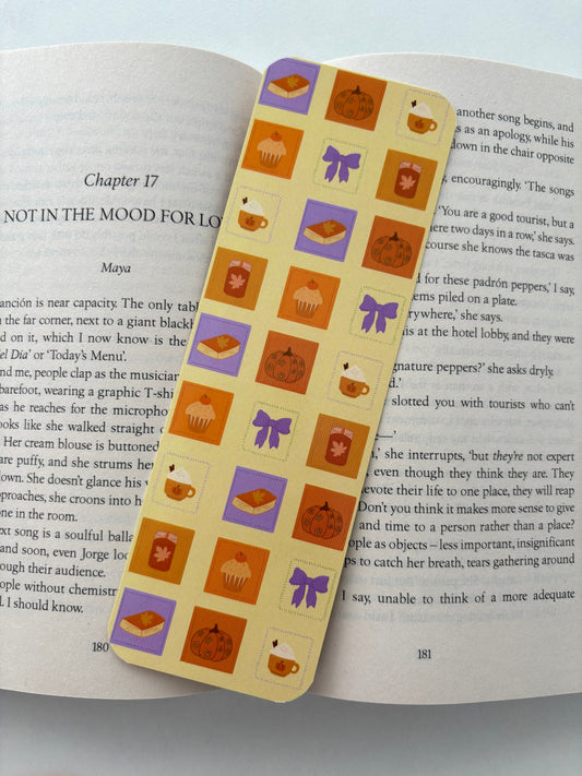 Jam bookmark, fall pattern bookmark