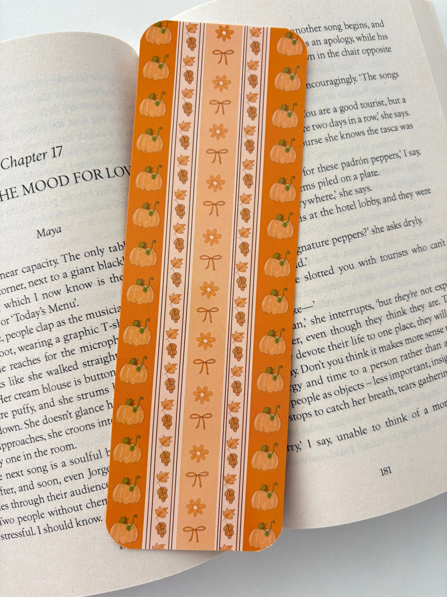 Fall cowboy bookmark, Fall floral bookmark
