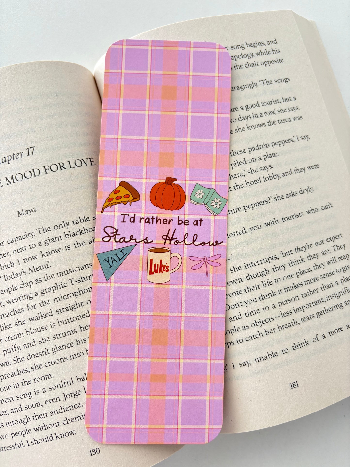 Gílmore girls pattern bookmark, stars hòllow bookmark, Gílmore stripes bookmark