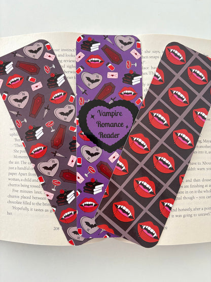 Vampire romance reader bookmark, Vampire bookmark, fangs Bookmark