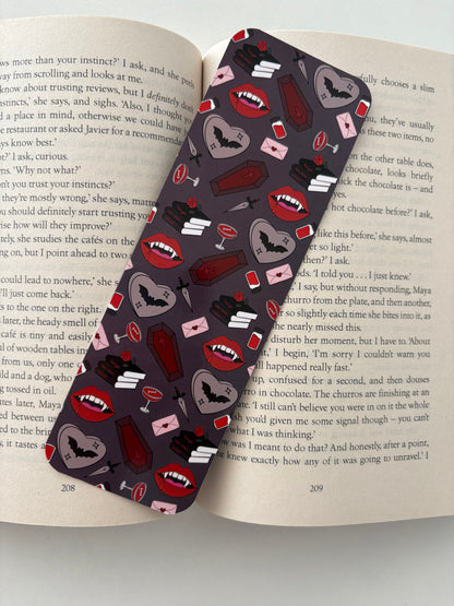 Vampire romance reader bookmark, Vampire bookmark, fangs Bookmark