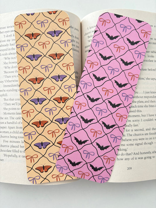 Coquette bat bookmark, Coquette butterfly bookmark