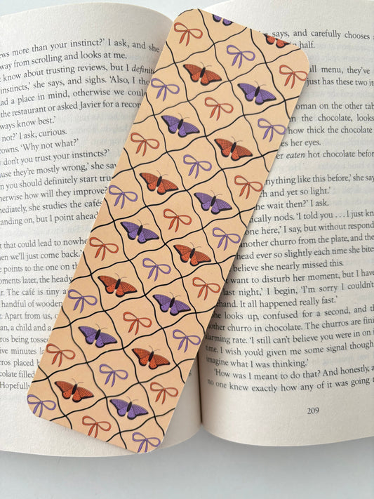 Coquette bat bookmark, Coquette butterfly bookmark