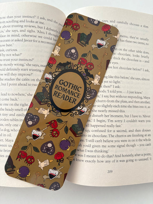 Gothic Romance Reader bookmark, Gothic pattern bookmark