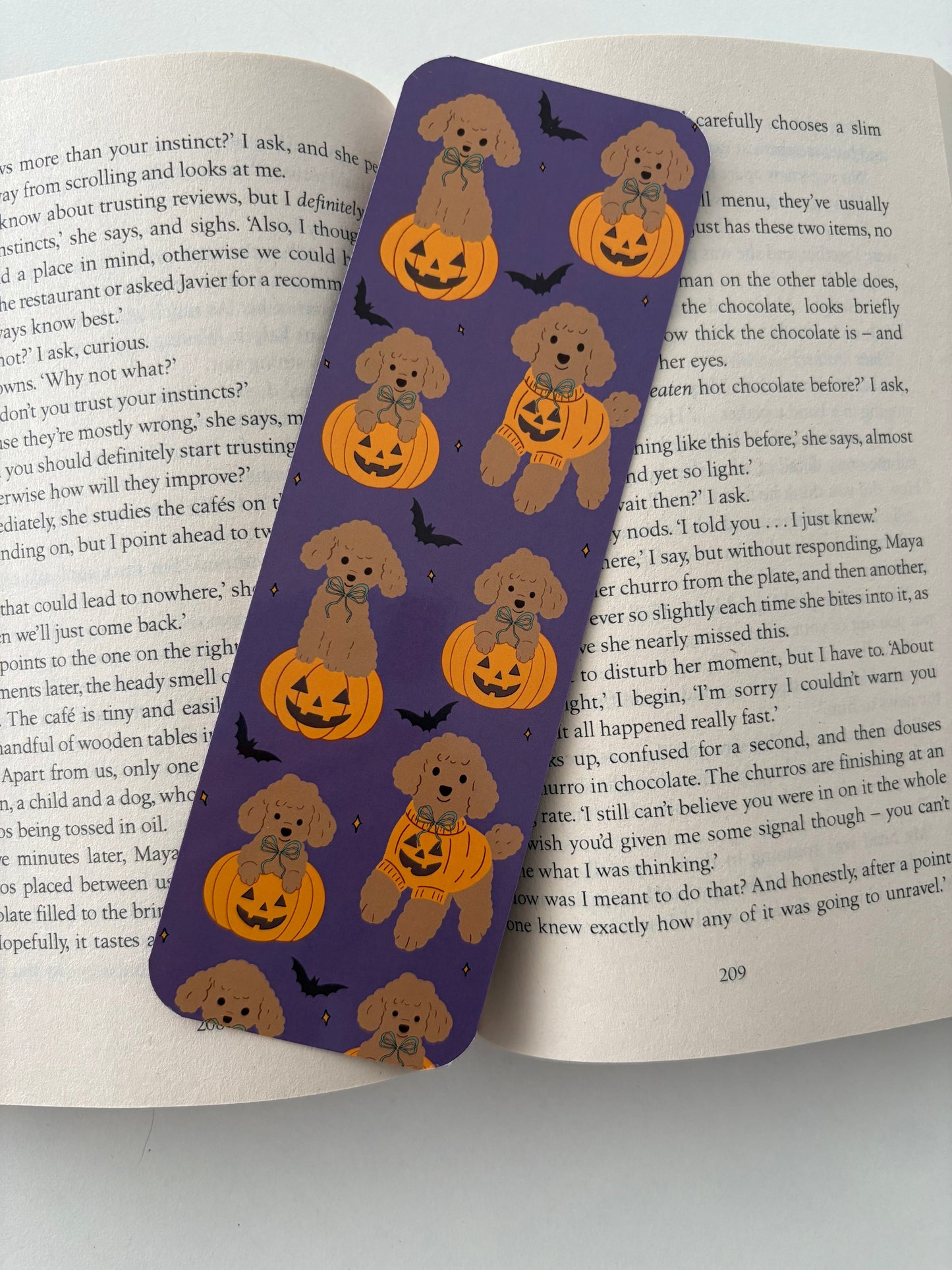 Spooky cat bookmark, Spooky dog bookmark