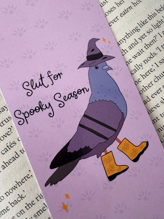 Slút for spooky season bookmark, Pigeon Bookmark