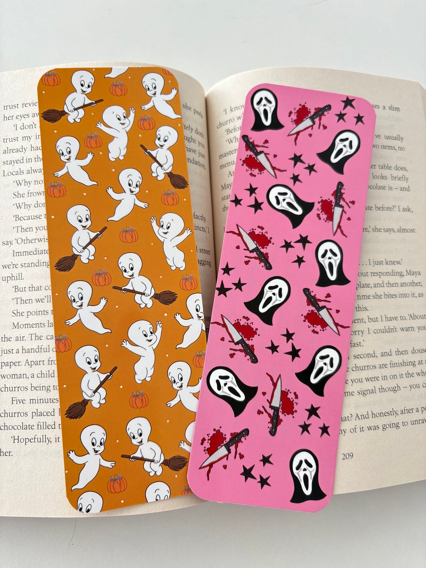 Ghost face bookmark, Casper bookmark