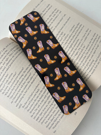 Reading is my rodeo bookmark, spooky cowboy boots bookmark