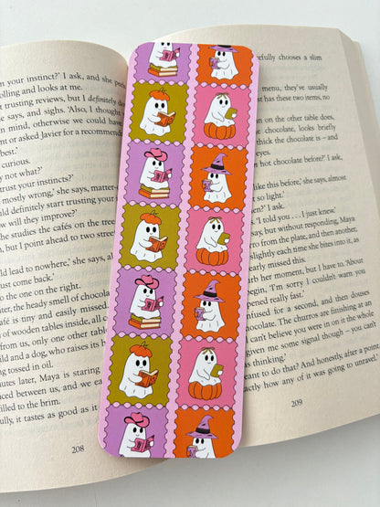 Haunted by my TBR bookmark, Bookish ghosties stamp bookmark