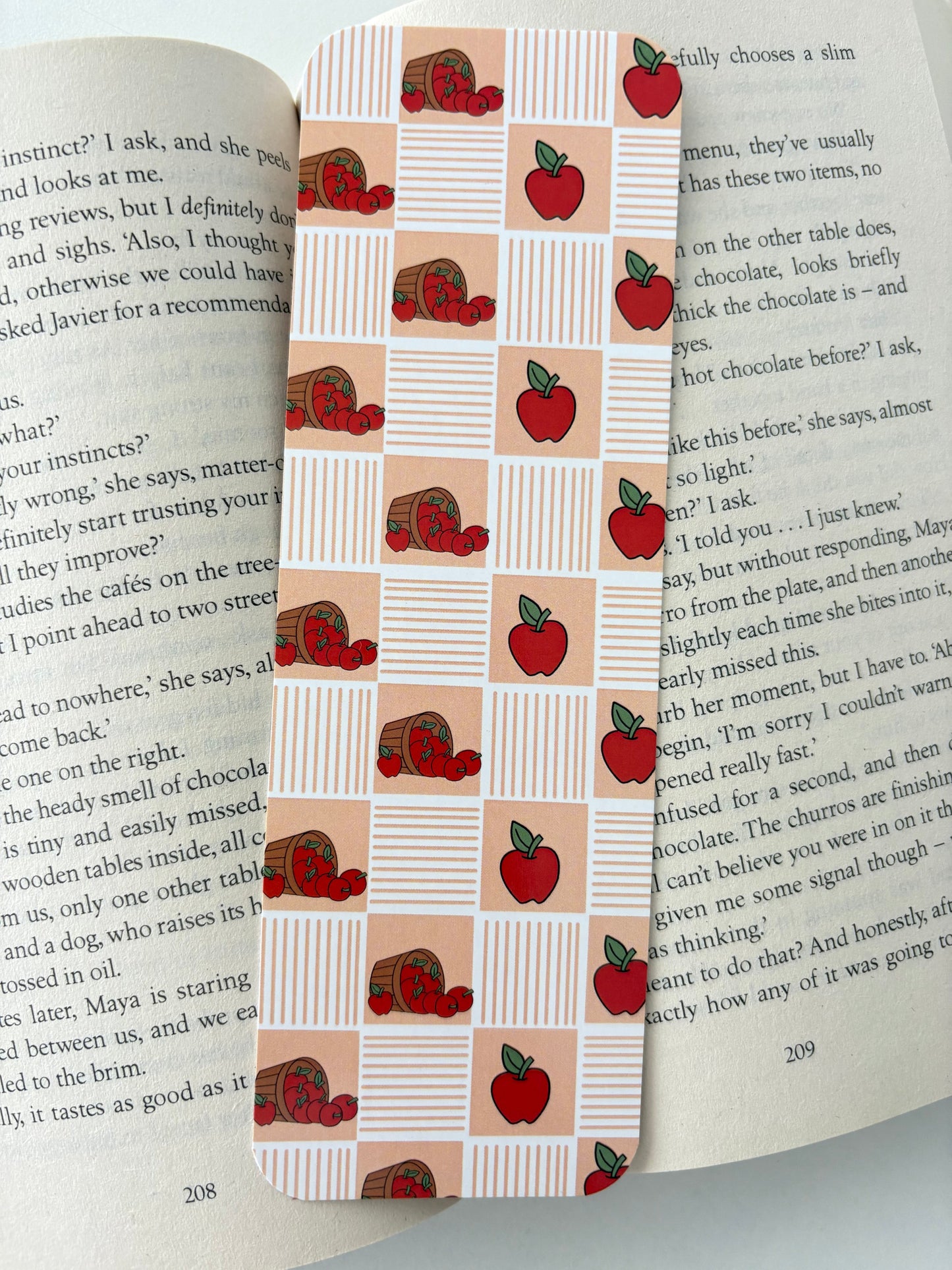 Spooky plants bookmark, Apple pattern bookmark