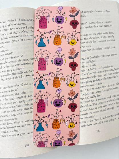 Spooky plants bookmark, Apple pattern bookmark