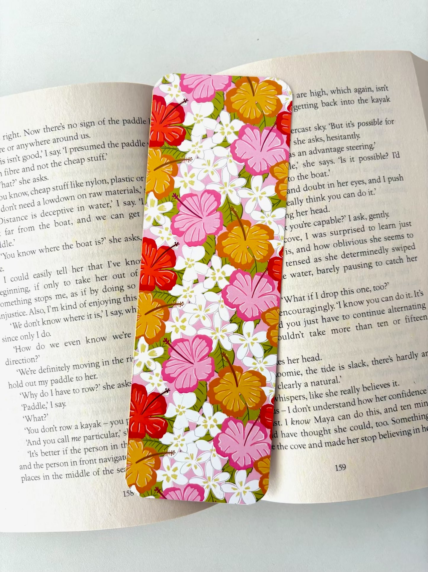 Tropical floral pattern bookmark, Palm tree pattern bookmark
