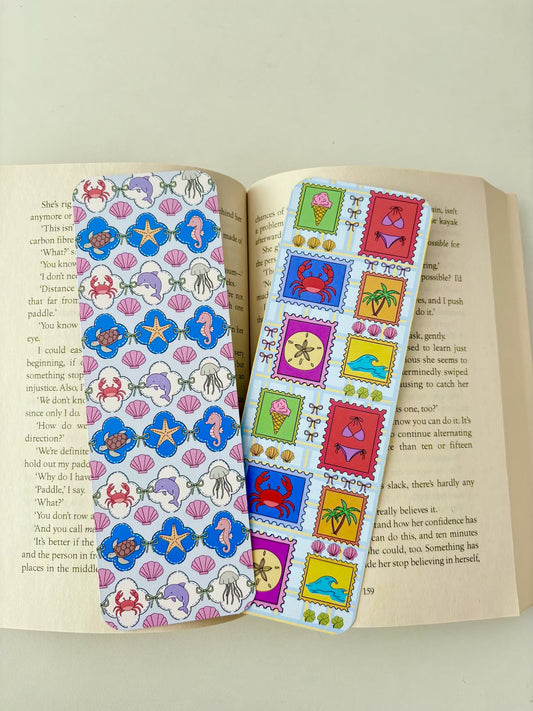 Summer Stamps bookmark, Ocean animals bookmark