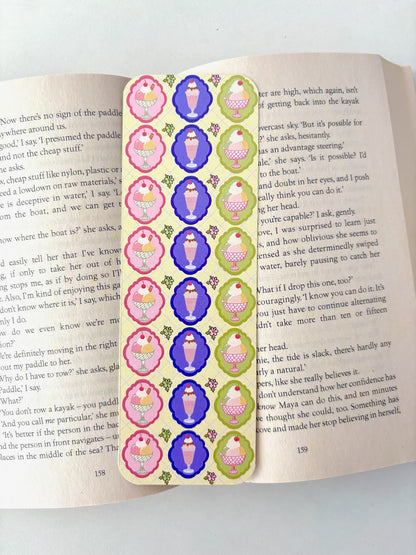 Ice Cream pattern bookmark