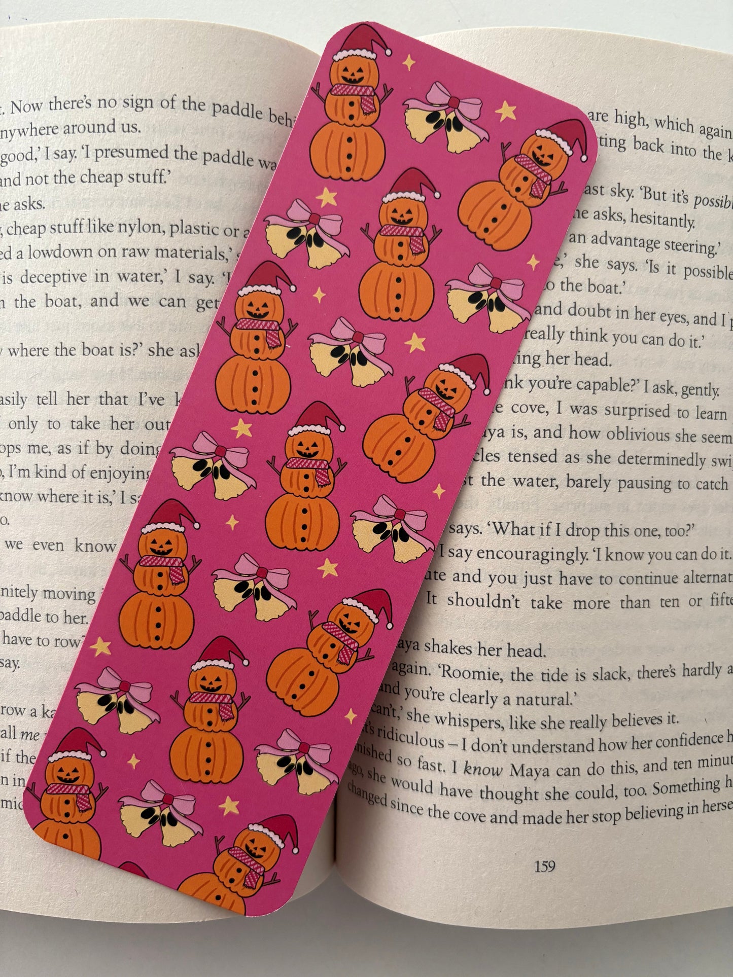 Creepmas pumpkin man bookmark , Creepmas stocking bookmark, Christmas ghostie bookmark