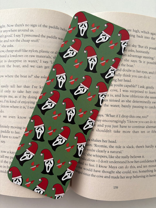Creepmas ghost face bookmark , Creepmas hats bookmark
